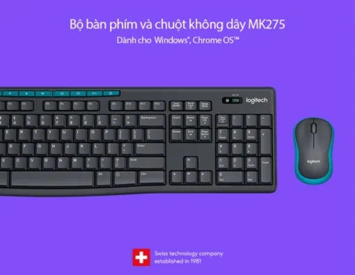 Combo bàn phím chuột không dây Logi-MK-275