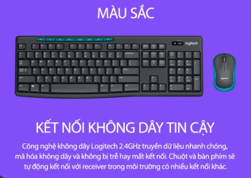Combo bàn phím chuột không dây Logi-MK-275 - Ảnh 2