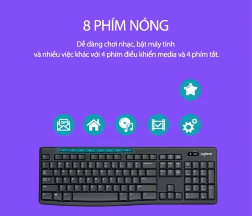 Combo bàn phím chuột không dây Logi-MK-275 - Ảnh 3
